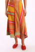 Pant skirt in striped jacquard cotton blend